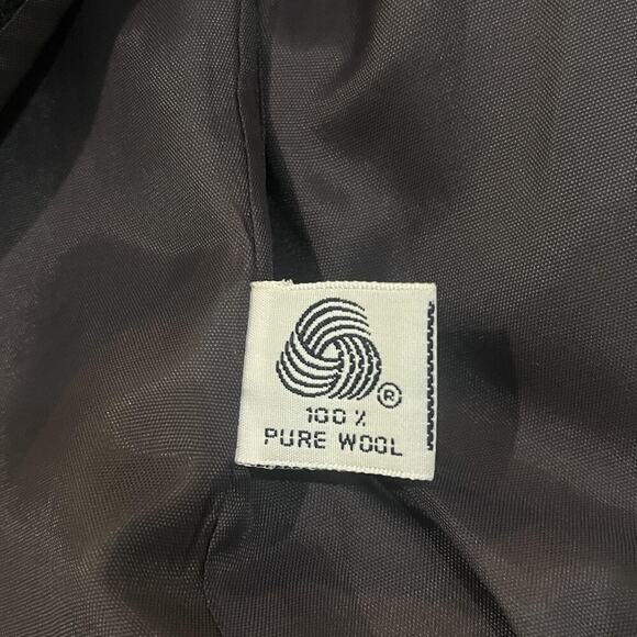 Vintage Saville Blazer Womens 10 Gray Wool Gold Button Made USA Structured 80s - Picture 9 of 10